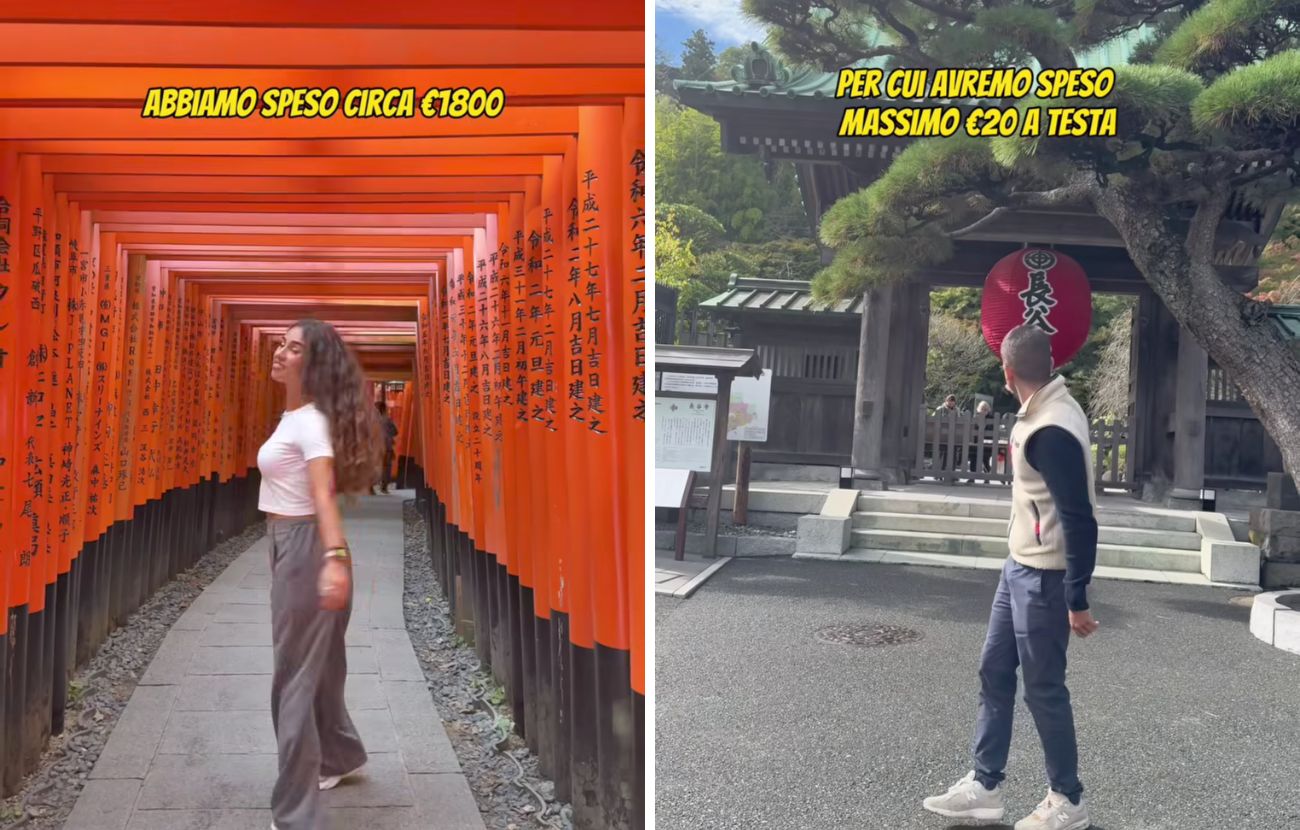 I due italiani hanno speso 1800€ a testa per due settimane in Giappone