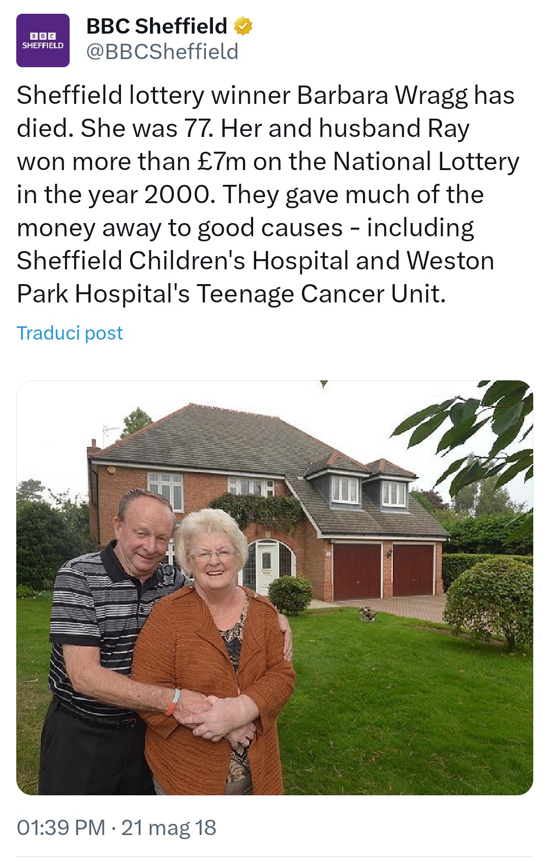 Barbara è scomparsa nel 2018 ma le sue azioni avranno un'impronta indelebile per decine di persone.