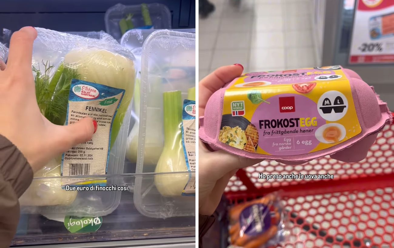 In Norvegia, due finocchi costano 2€, stesso prezzo di sei uova.
