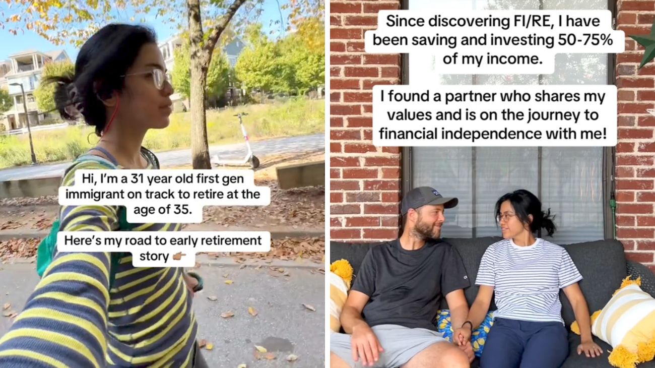 L'infermiera che andrà in pensione a 35 anni ha avuto la fortuna di trovare un partner che ha la sua stessa mentalità