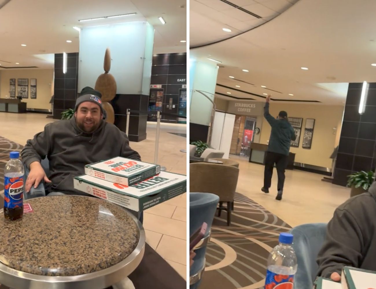 La parte più divertente è quella in cui il fattorino sventola in aria le banconote con aria trionfale: verrà pagato per la consegna e ha ottenuto un guadagno extra vendendo qualcosa che non ha pagato.