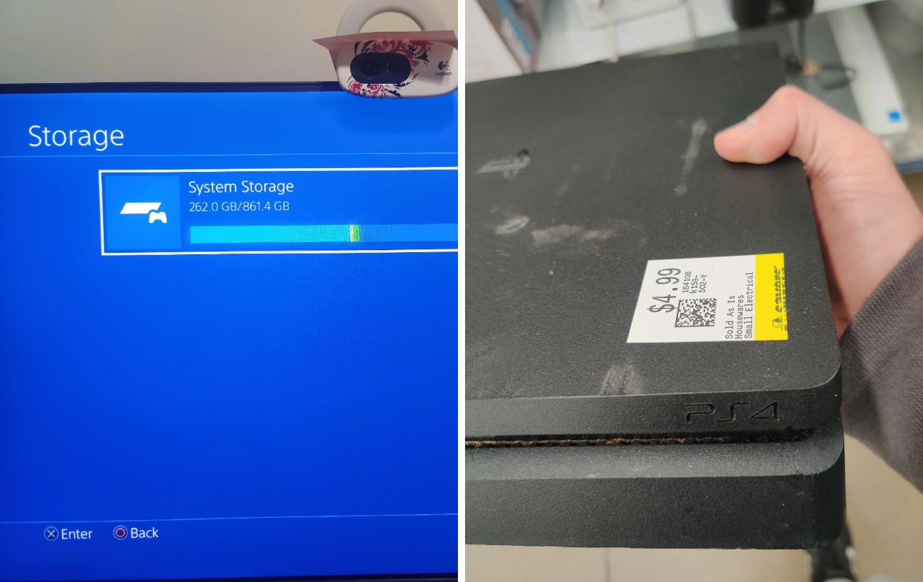 La Playstation 4 usata venduta a meno di 5€. Credits: reddit.com - r/playstation