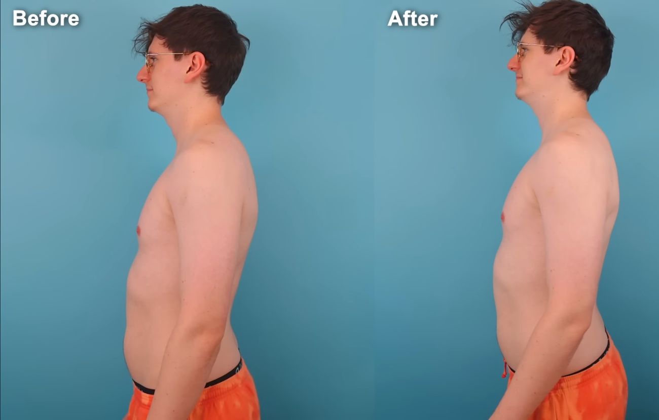 Il prima e il dopo: c'è un cambio fisico quasi impercettibile, in particolare sui fianchi