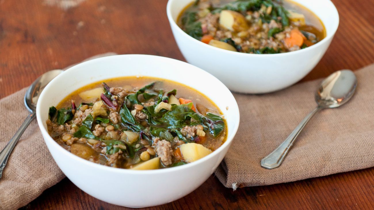 Zuppa bietole e fagioli