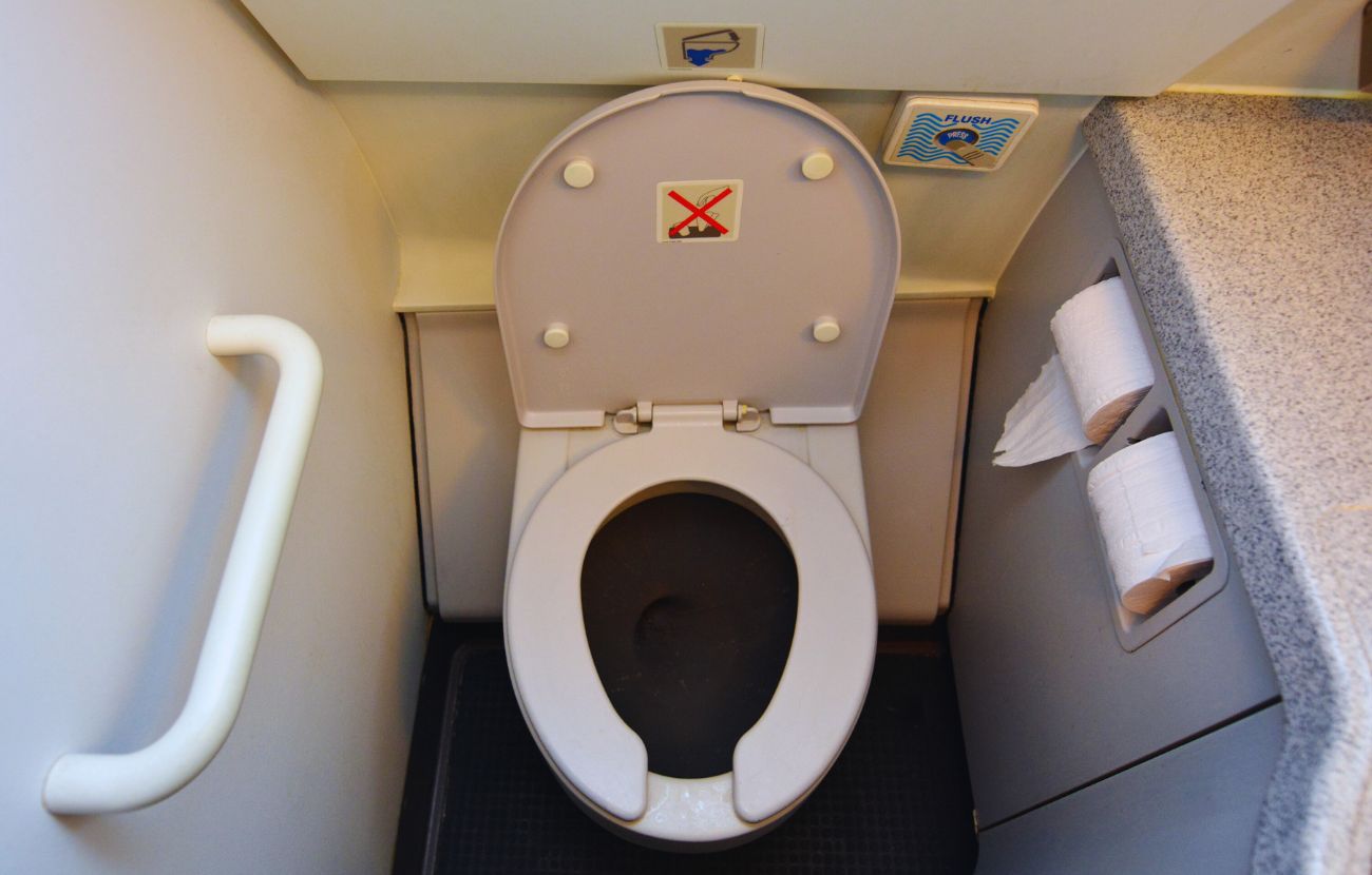 Una donna si rifiutava di far passare un passeggero "corpulento" che in un paio di occasioni ha avuto bisogno di usare il bagno dell'aereo.