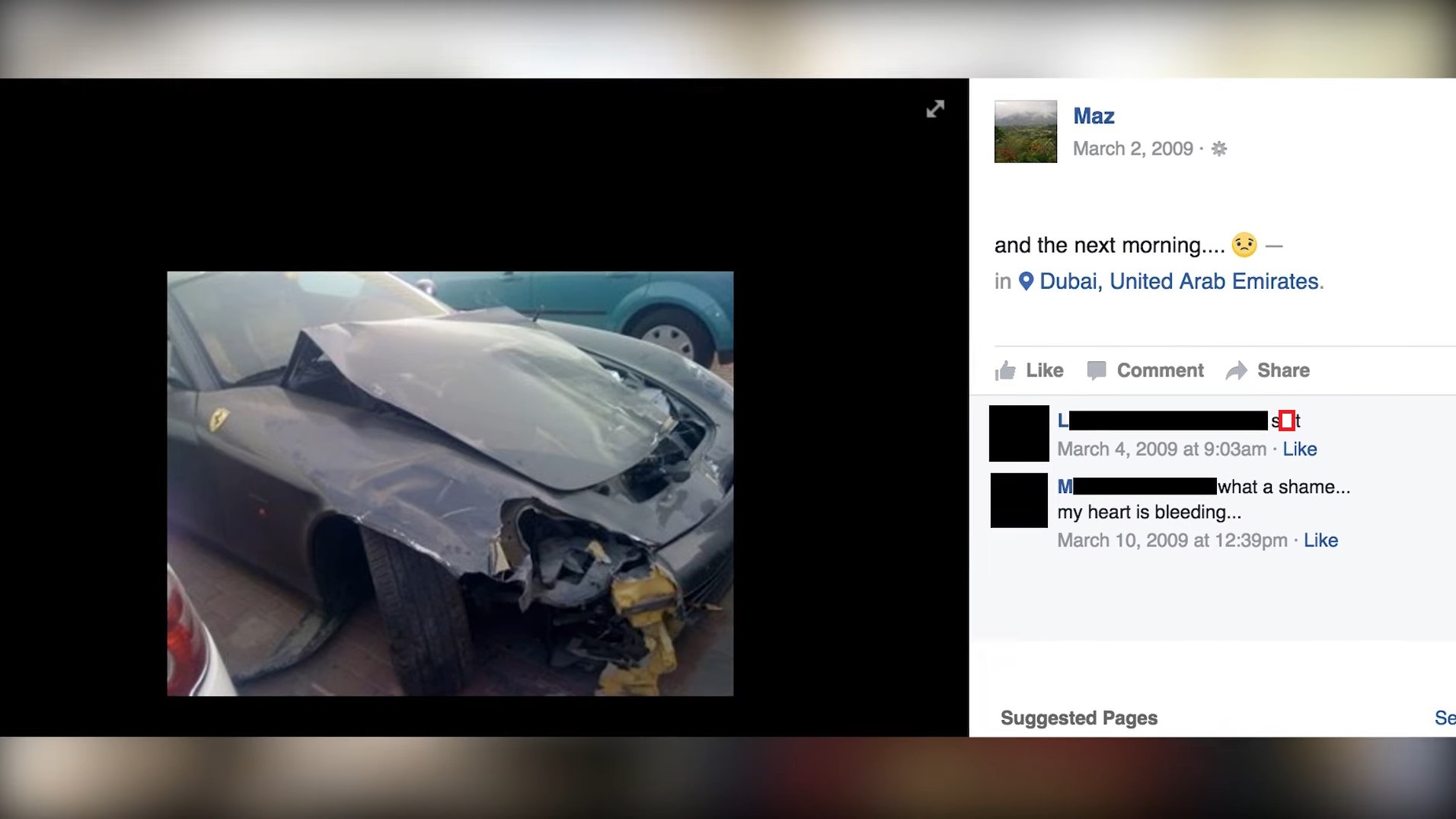 L'incidente con la Ferrari gli ha cambiato la vita