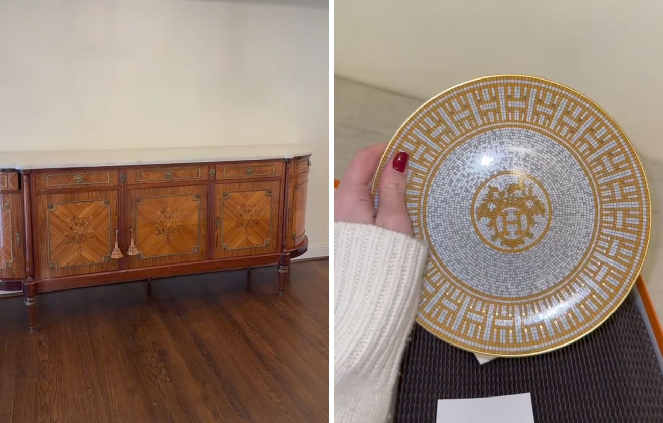 All'interno del mobile usato, c'erano dei piatti preziosissimi.