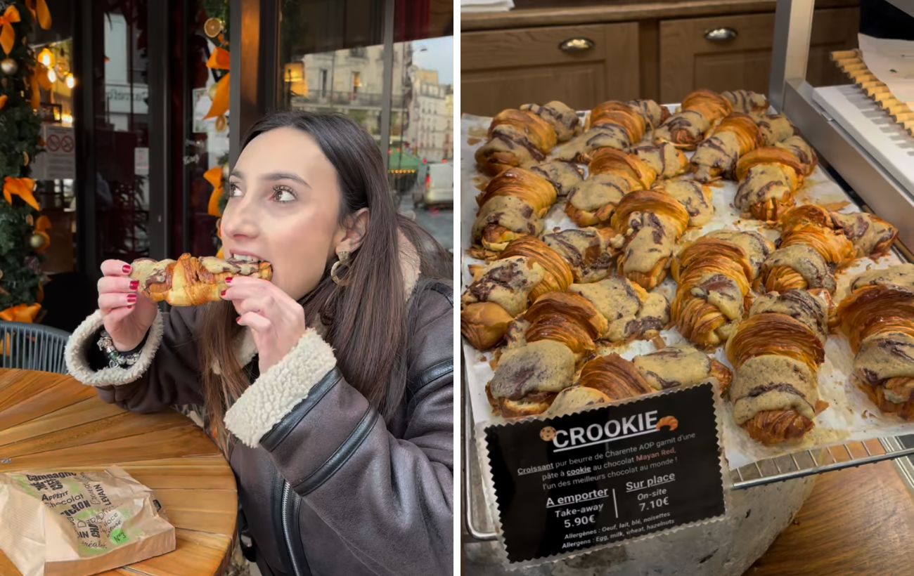 Un Crookie d'asporto costa 6€, mentre da consumare sul posto più di 7€.