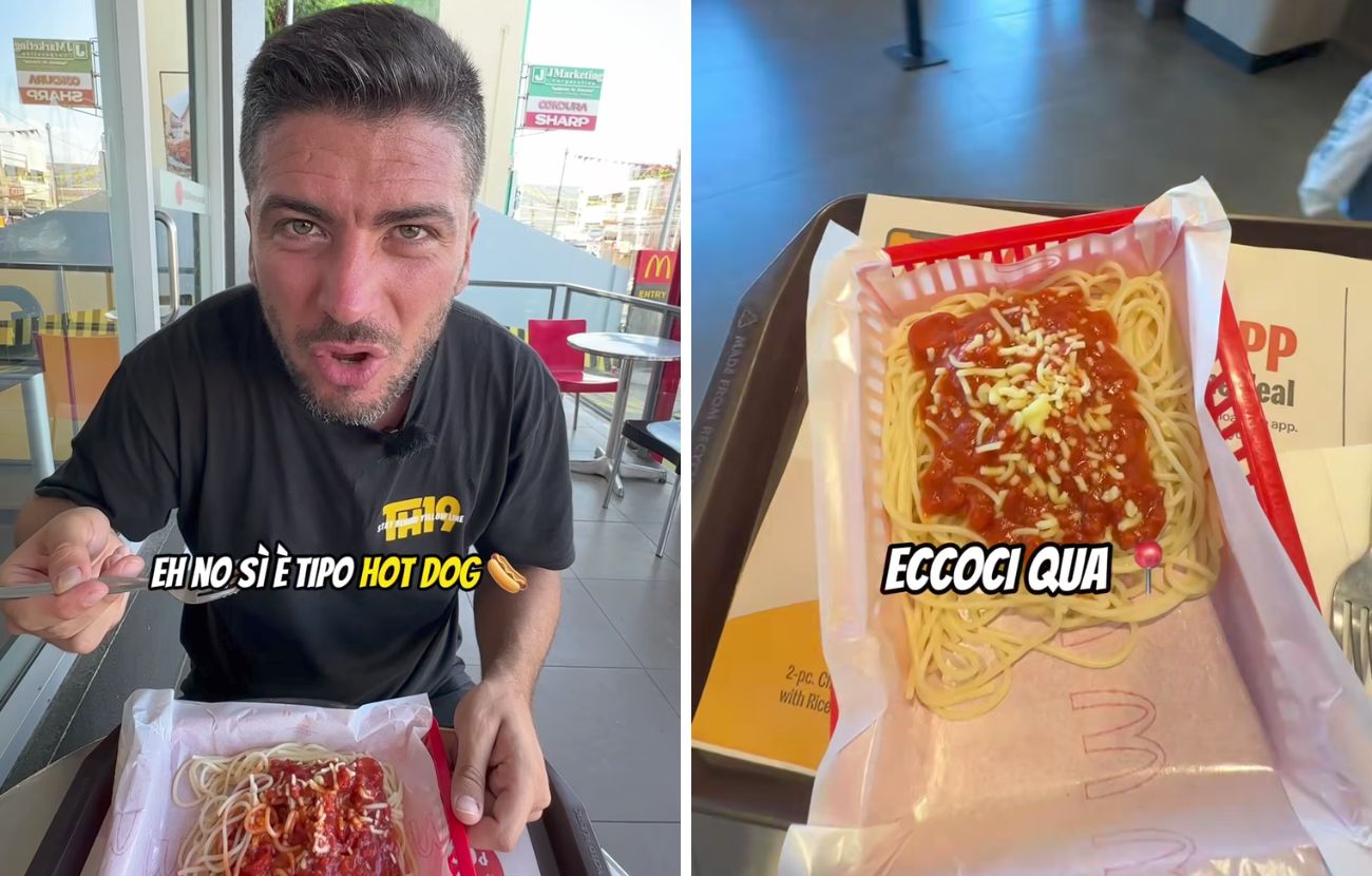 Oltre alla salsa zuccherosa e a del formaggio che di certo non è Parmigiano Reggiano, negli spaghetti di McDonald's ci sono anche pezzetti di hot dog.