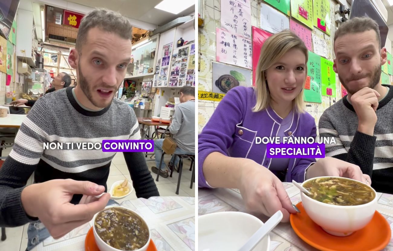 Lorenzo ha provato la zuppa di serpente ad Hong Kong, ma ha dovuto ammettere che il sapore estremamente viscido non gli ha permesso di mangiarla tutta.