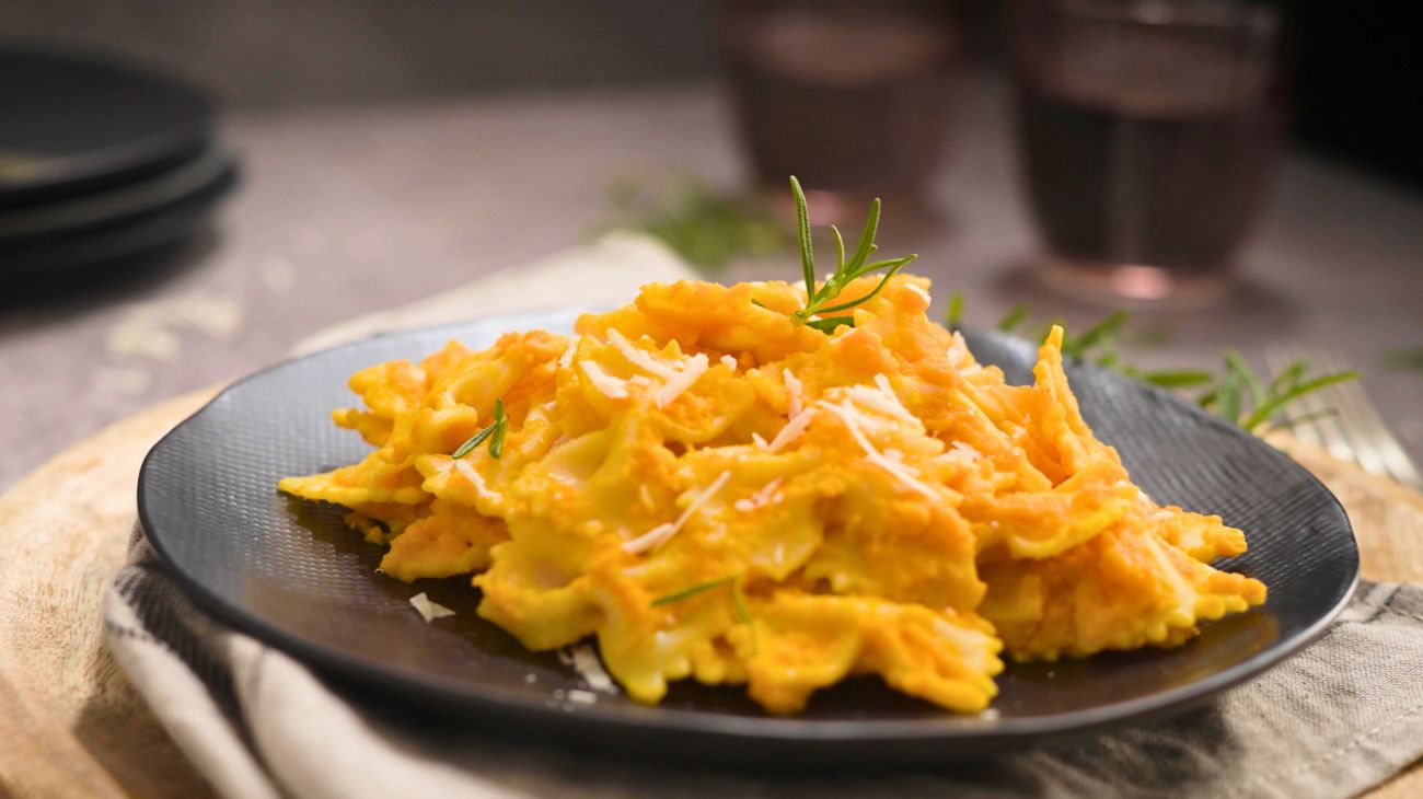 Pasta con pesto di zucca