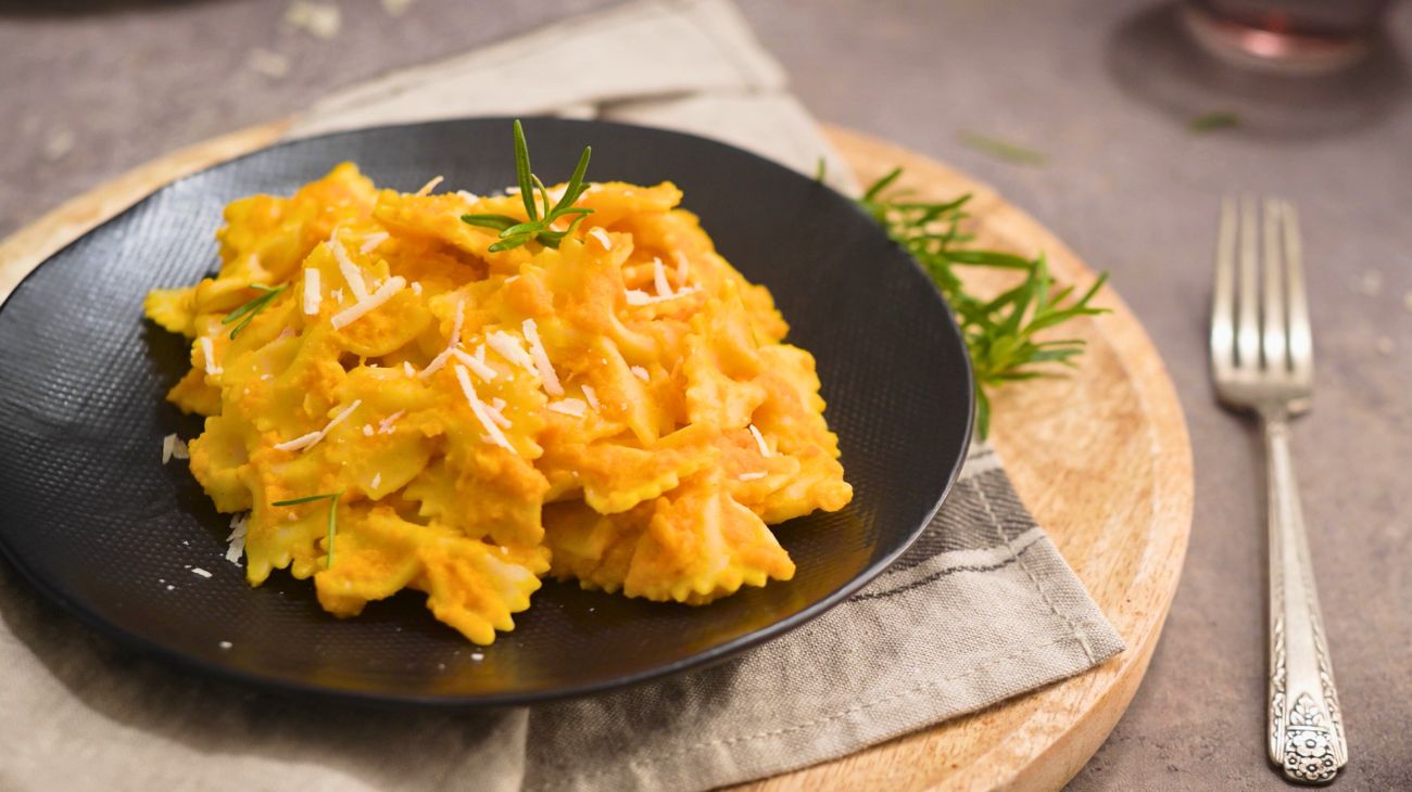 Pasta con pesto di zucca