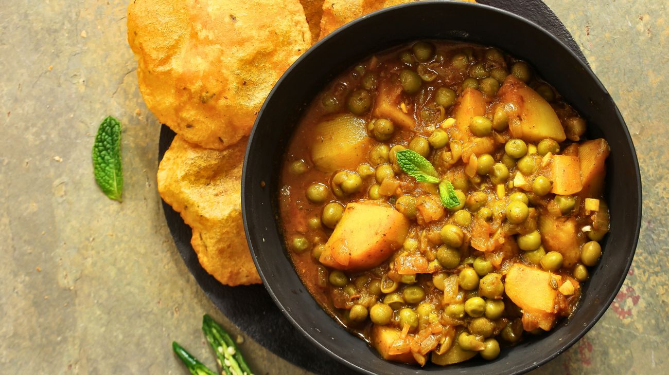 Zuppa di piselli e patate