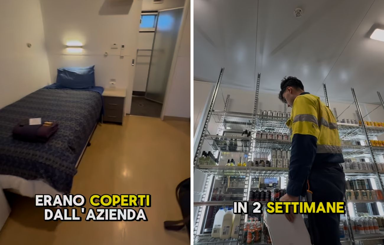 Dalle 8:30 alle 20:30 il nostro connazionale lavorava come barista, poi andava a dormire in una stanza singola con bagno privato.