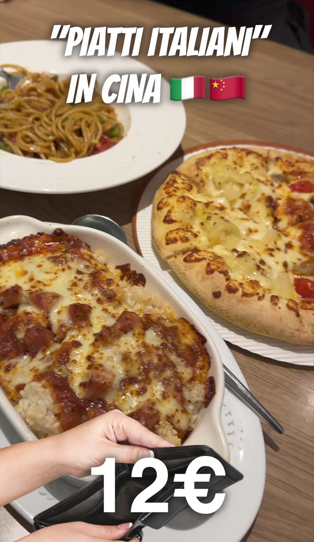 Per questi tre piatti, la coppia ha speso appena 12€