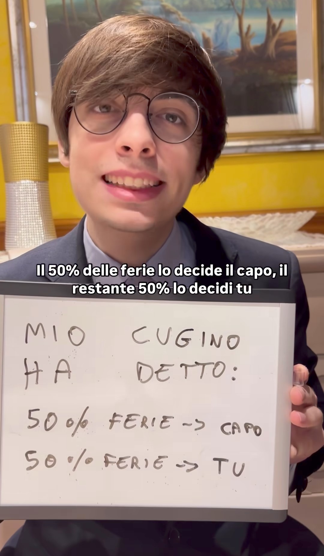 Riccardo Onano ha smentito la notizia secondo cui il 50% delle ferie è deciso dal dipendente e il restante 50 dal capo.