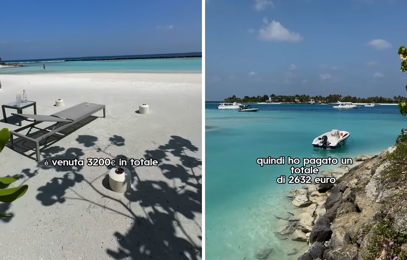 Alcuni fotogrammi di video che Arena ha registrato nella sua breve (ma intensa) vacanza alle Maldive
