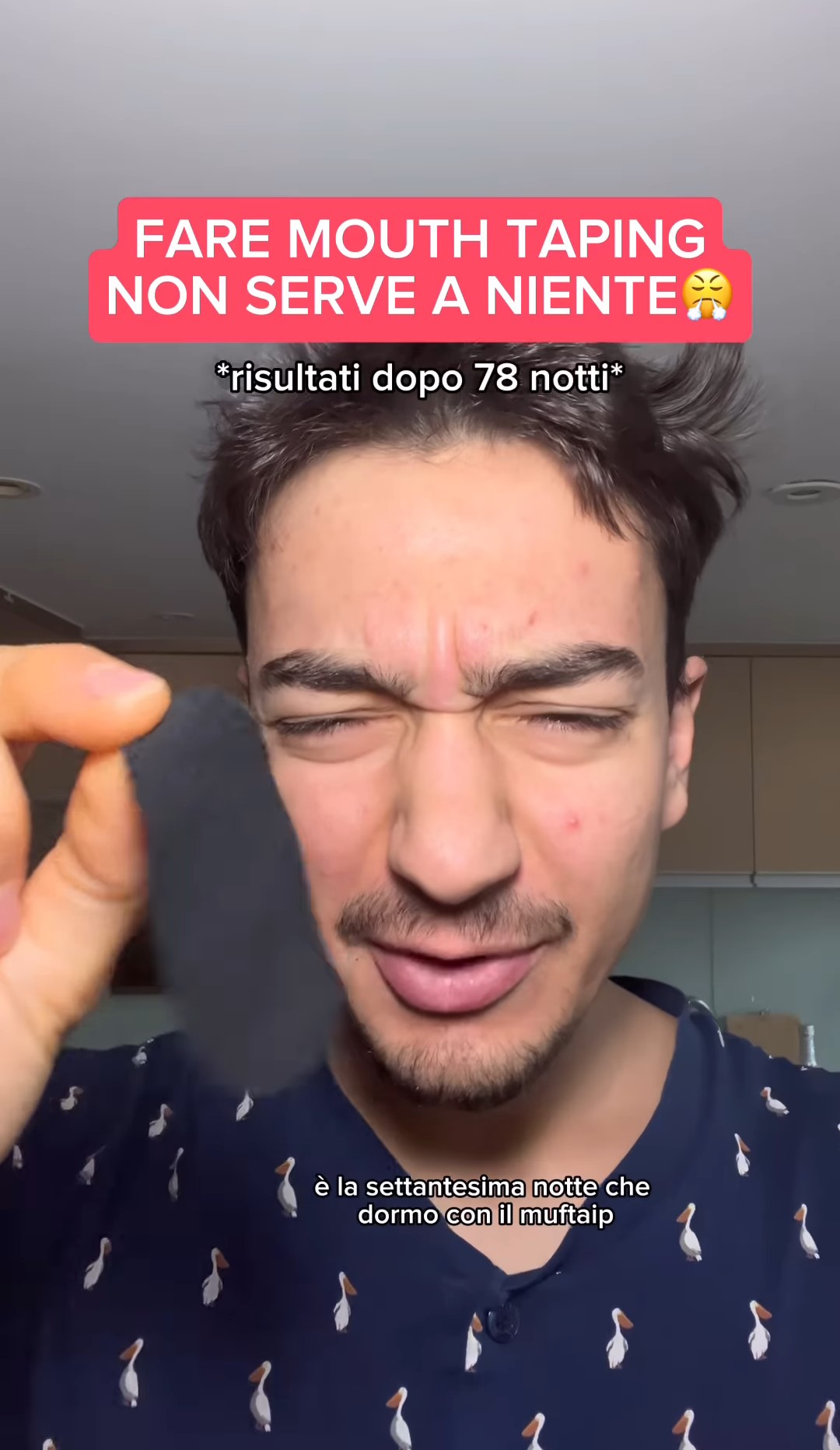 Malgrado nel video campeggi la scritta: "Il mouth taping non serve a niente", l'autore del video ammette che respirare dal naso durante il sonno ha avuto effetti benefici.