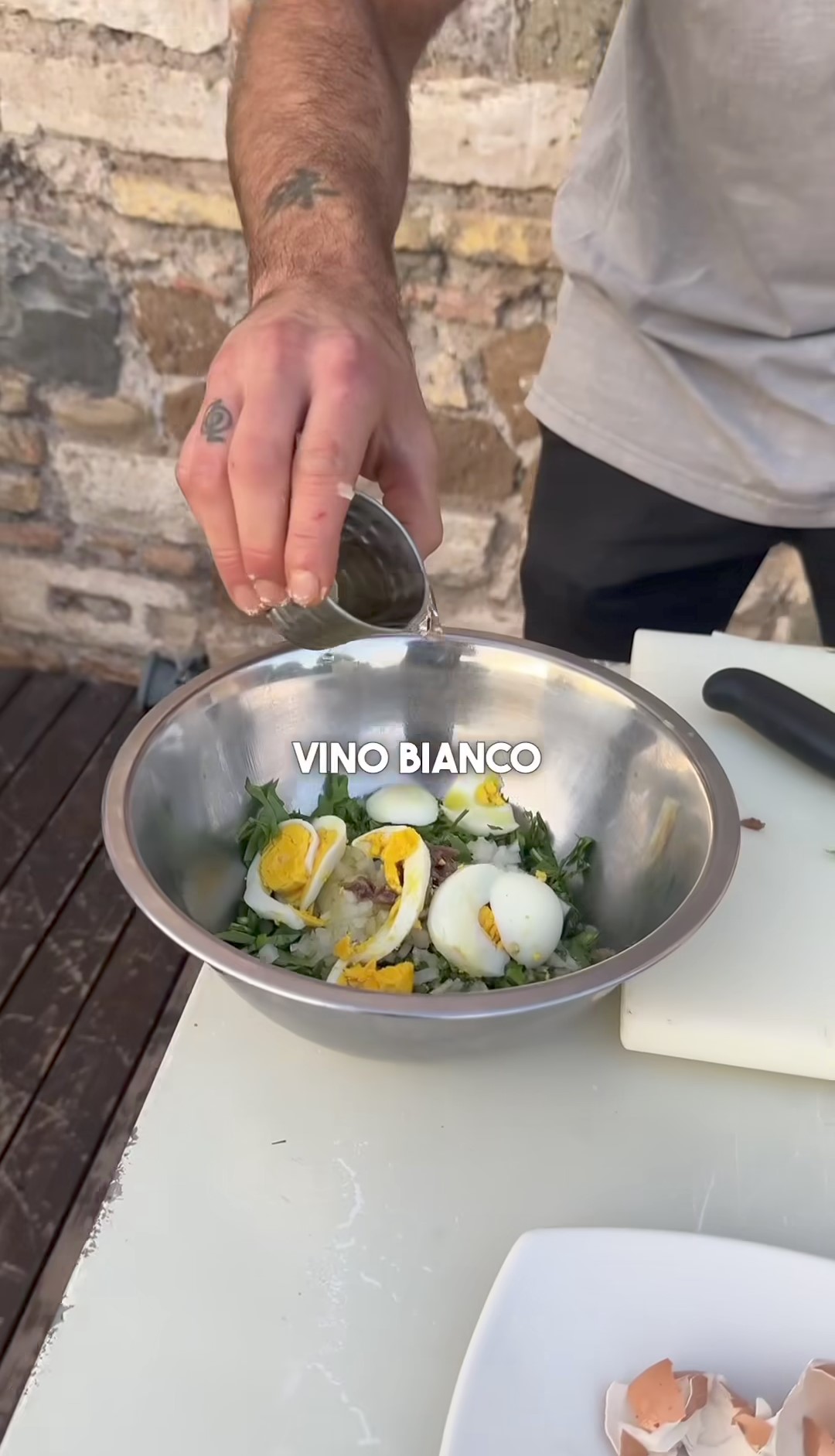 Questo è l'aspetto finale del piatto tipico dell'Antica Roma a base di cicorie.