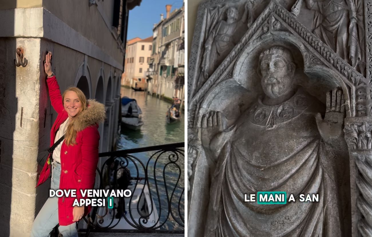 Due dei cinque portafortuna di Venezia: le ancorette e il San Simeon.