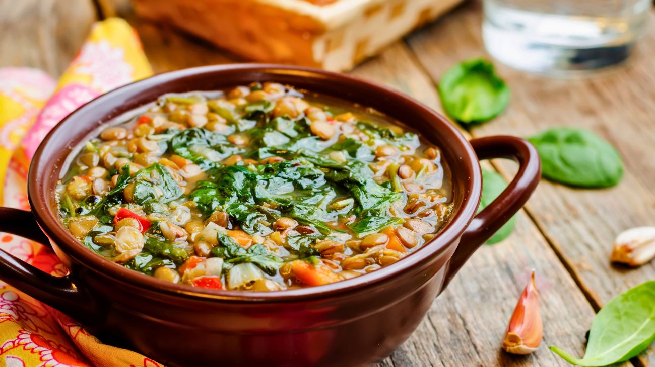 zuppa bietole e lenticchie