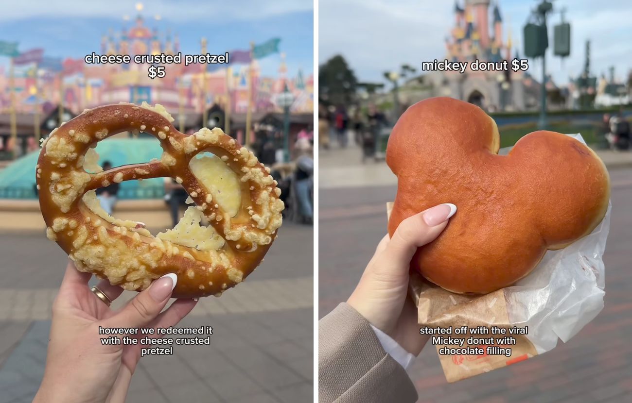 Il Pretzel con formaggio ha ricevuto un 7/10 e un Donut con la forma di Topolino un 6/10