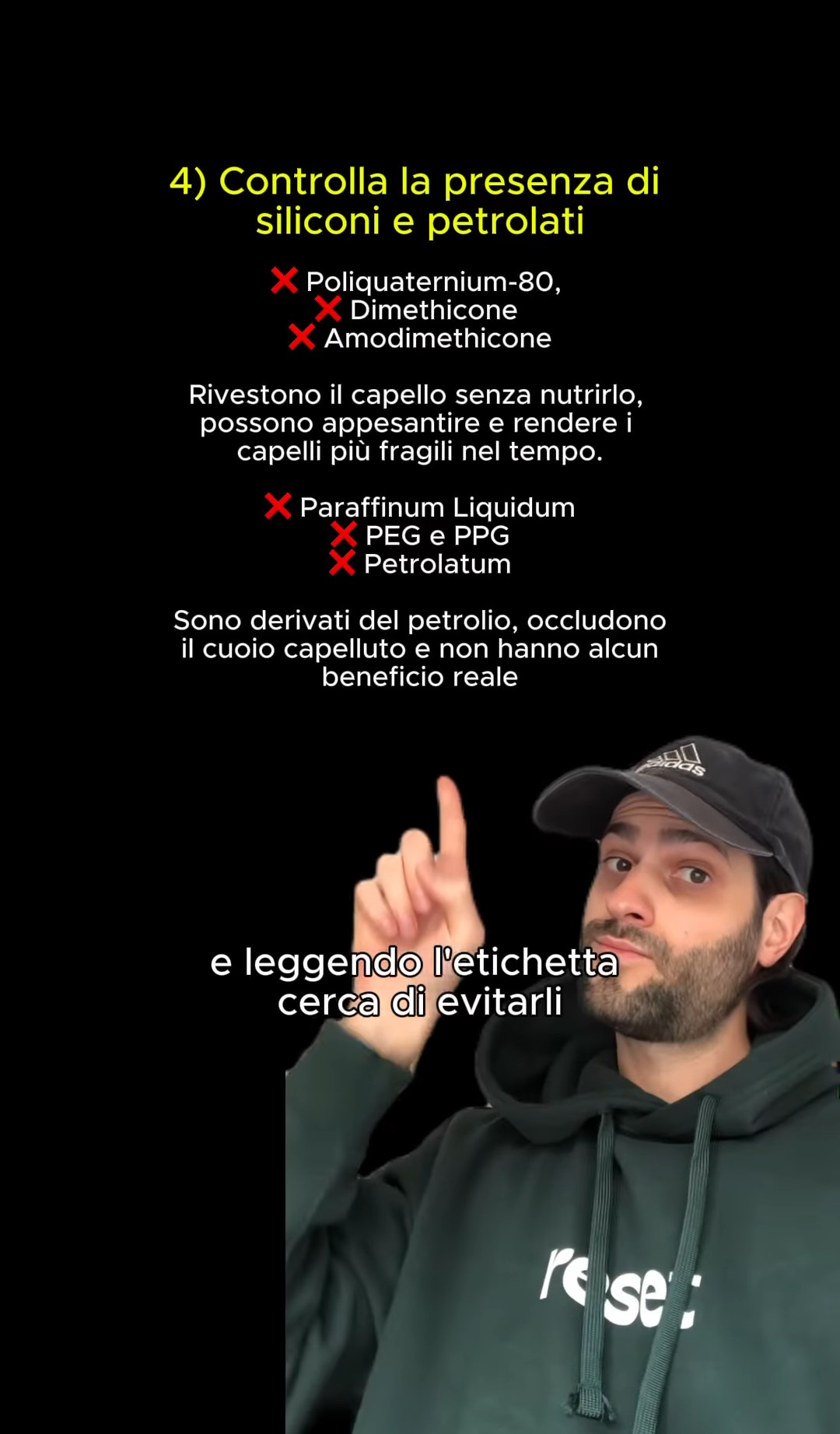 Petrolati e siliconi da evitare negli shampoo secondo l'esperto di Reset_Energia.