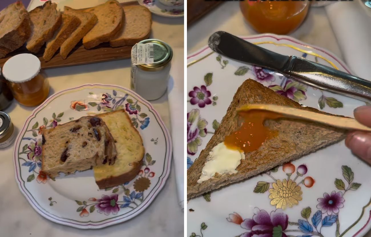 Alcune delle scelte dolci della colazione da Bulgari Milano