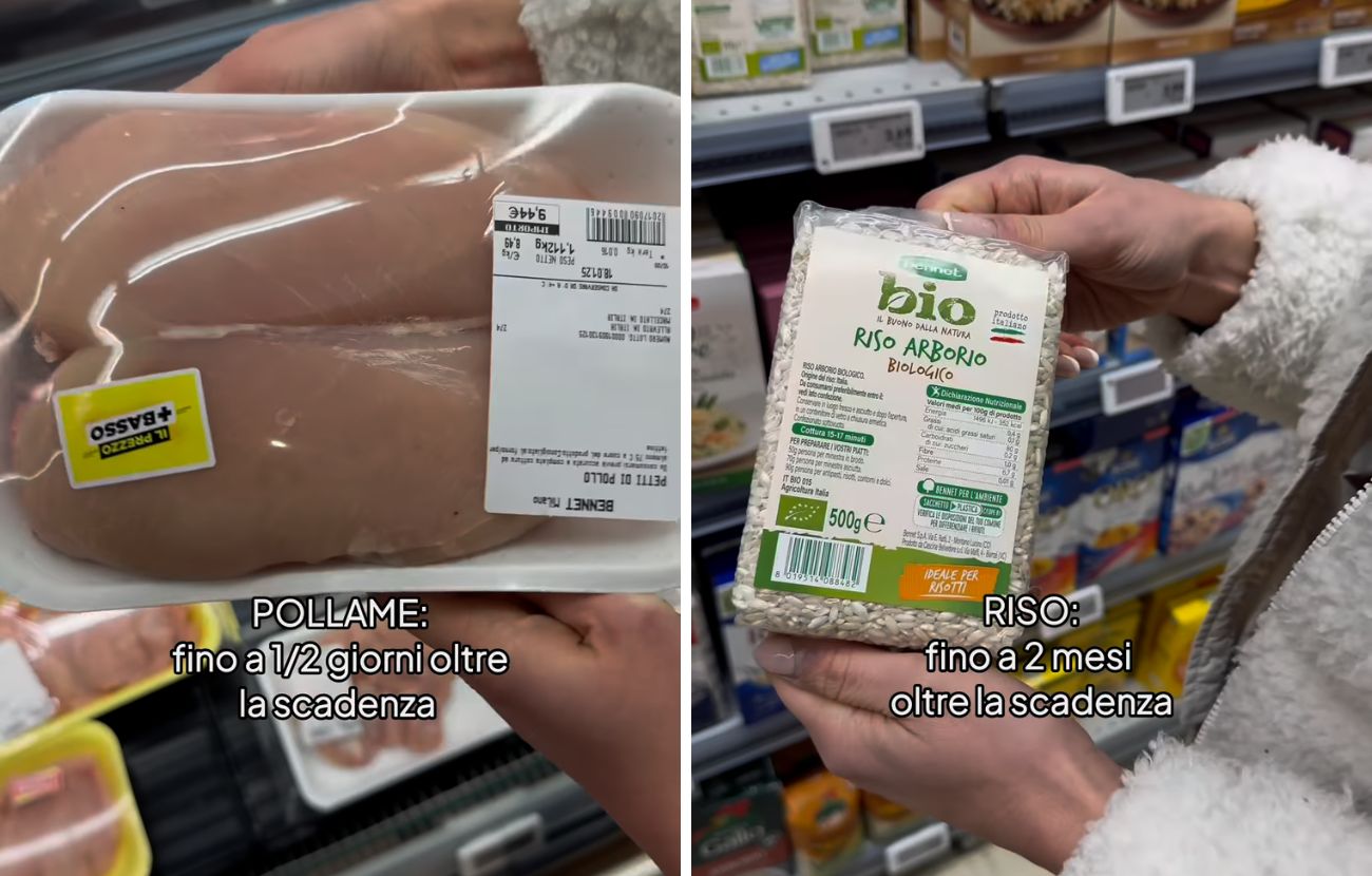 Il pollame va mangiato al massimo 24 ore dopo la data di scadenza, mentre il riso anche dopo due mesi.
