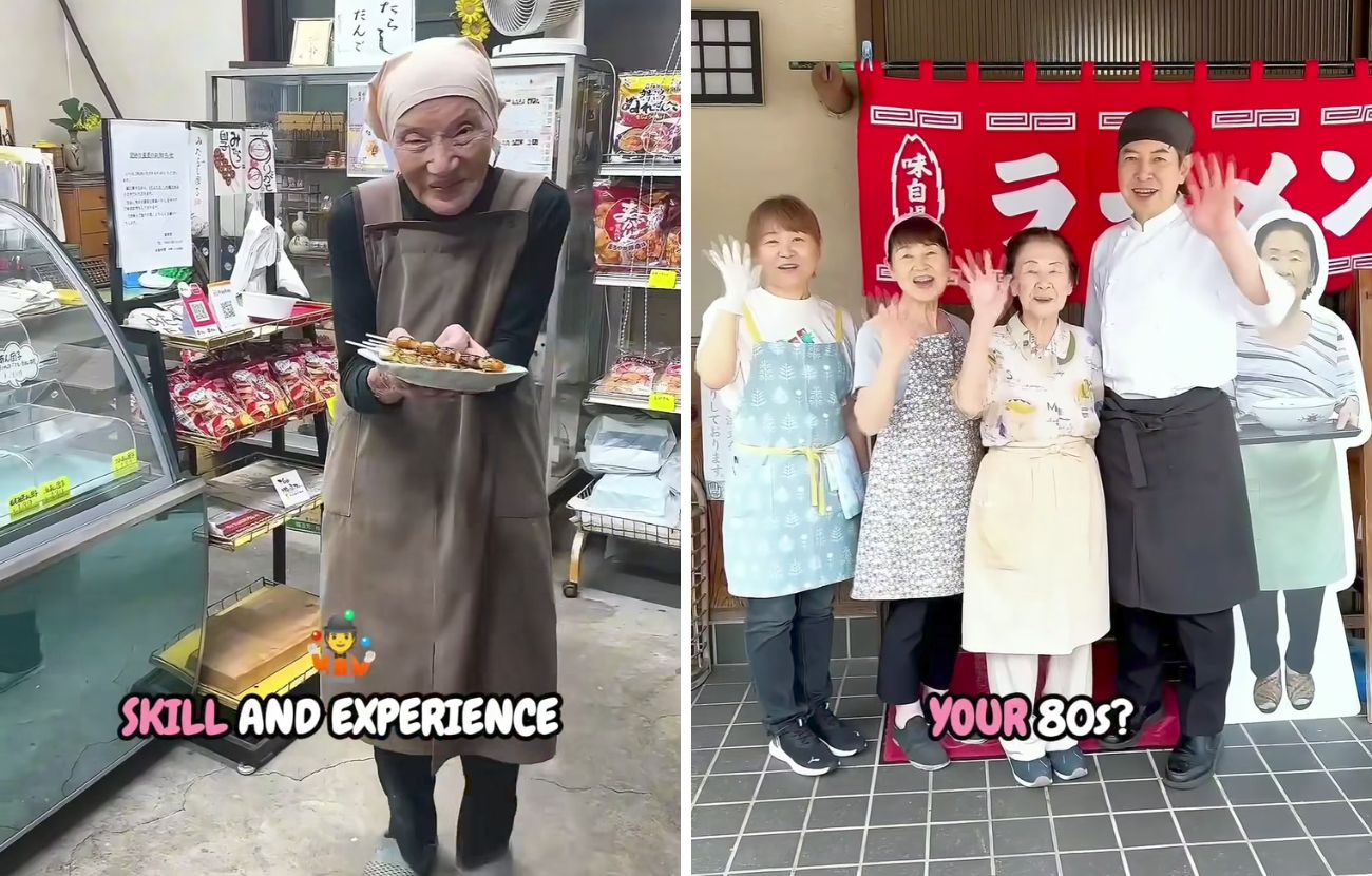 In Giappone, più che in altri paesi, è normale vedere persone anziane che lavorano