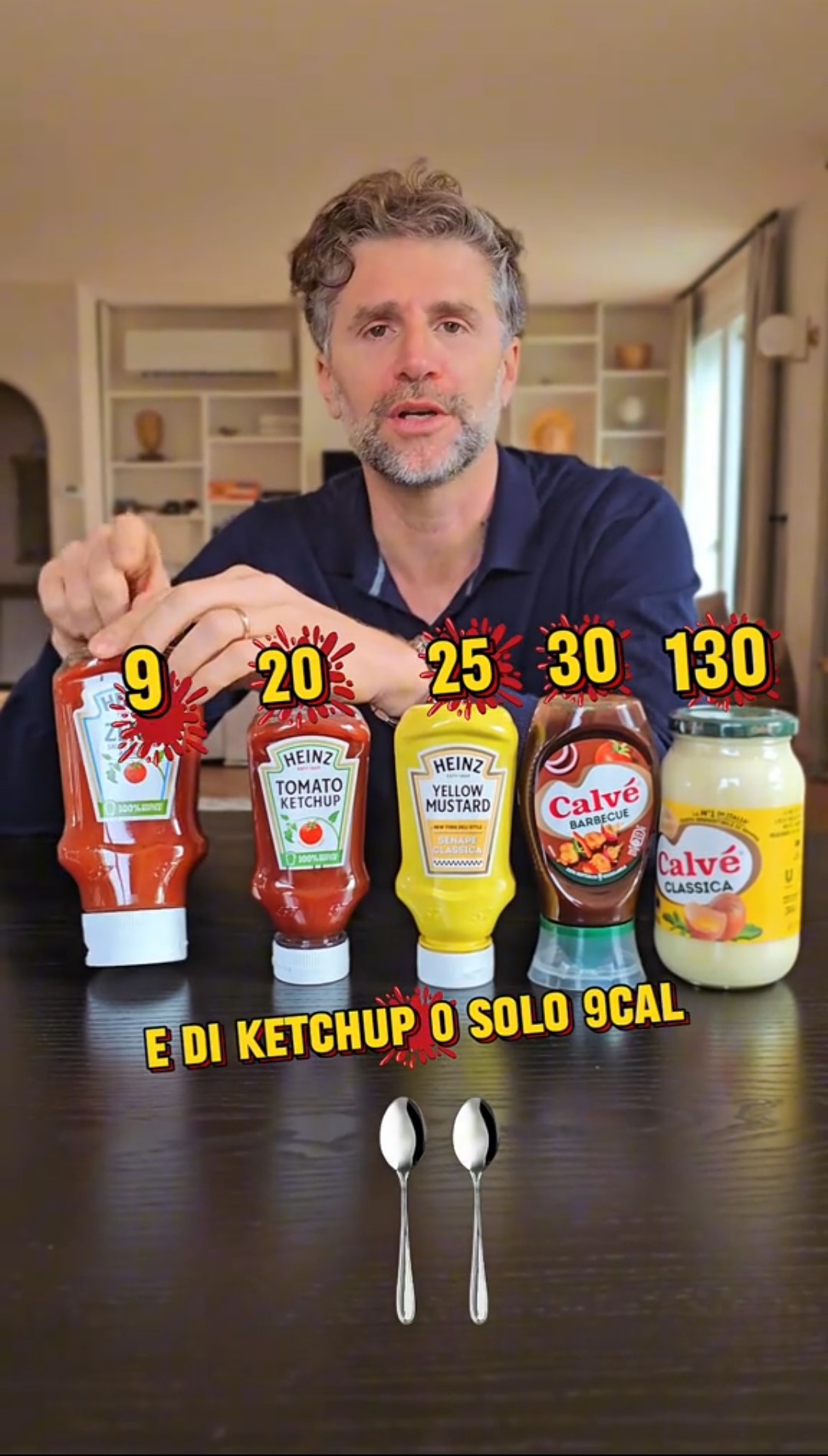 Il nutrizionista ha elencato le calorie per due cucchiai di ciascuna di queste salse.