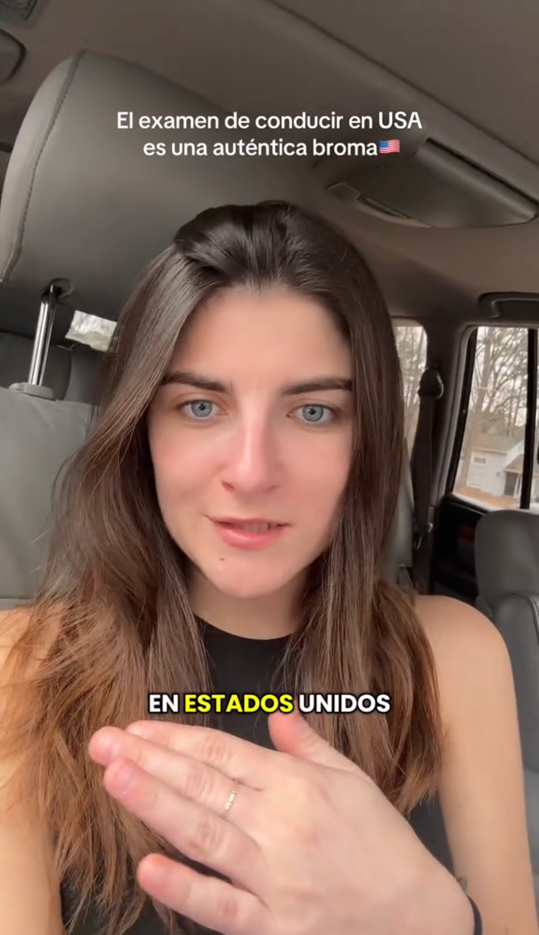 La ragazza, abituata alle stringenti regole spagnole, ha trovato semplicissimo conseguire la patente di guida negli Stati Uniti.