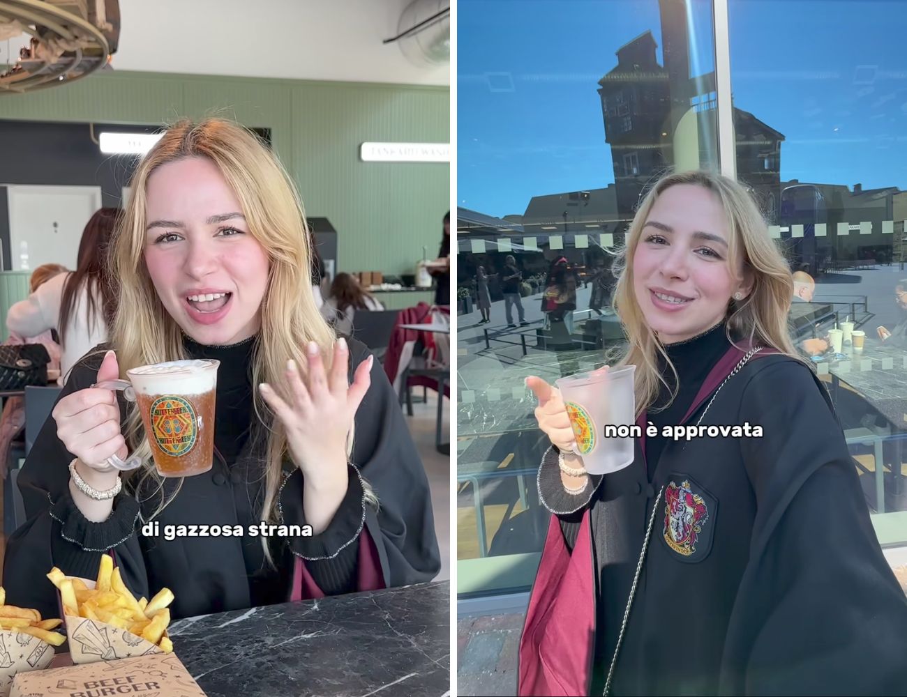 Malgrado si chiami "birra", quella servita negli Harry Potter Studios è una bevanda analcolica molto dolce.