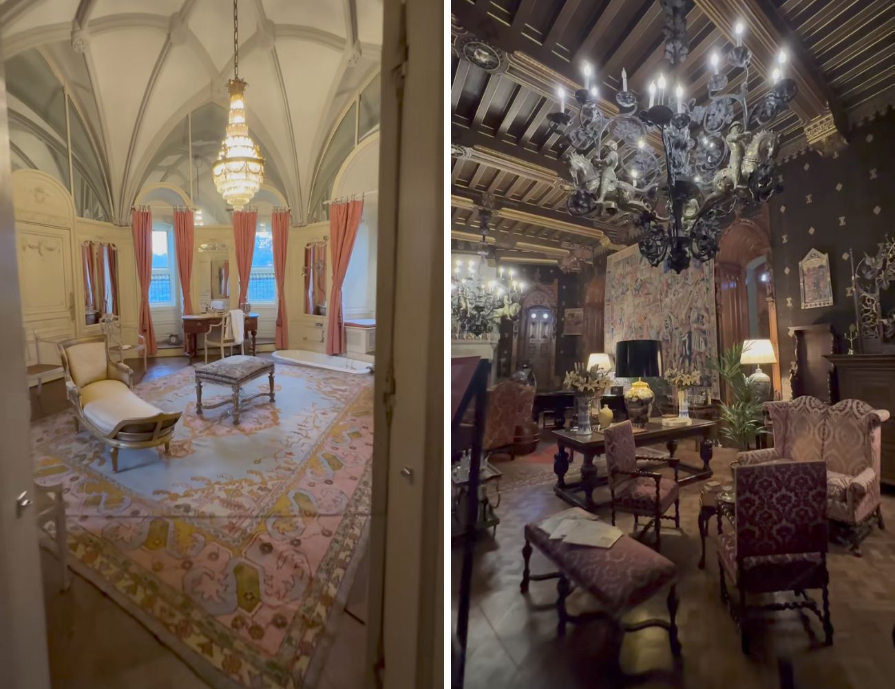 Due scorci dei meravigliosi interni del castello più grande di tutta l'Olanda.