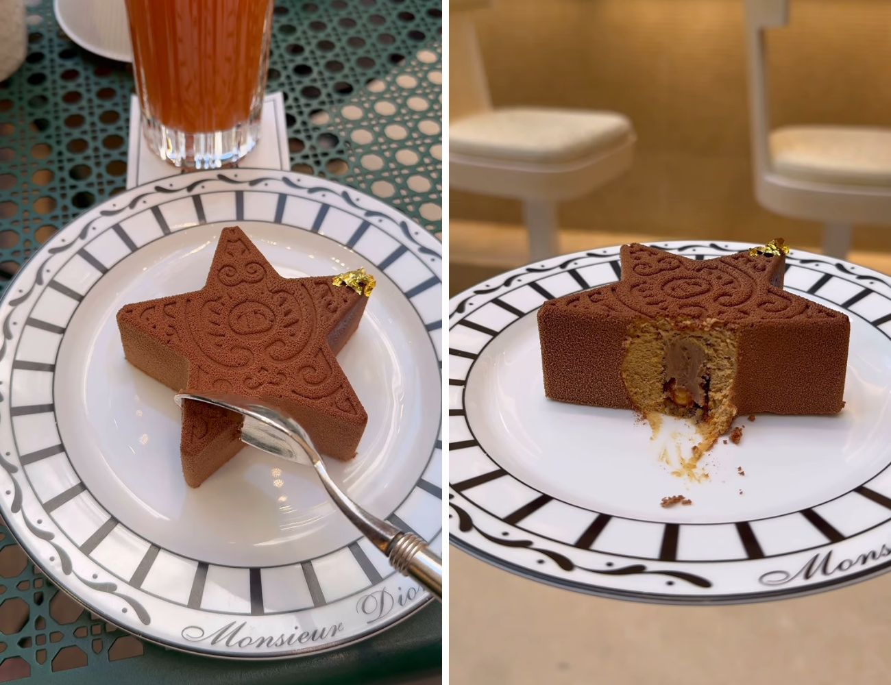 L'iconica torta a forma di stella venduta da Café Dior a Parigi.