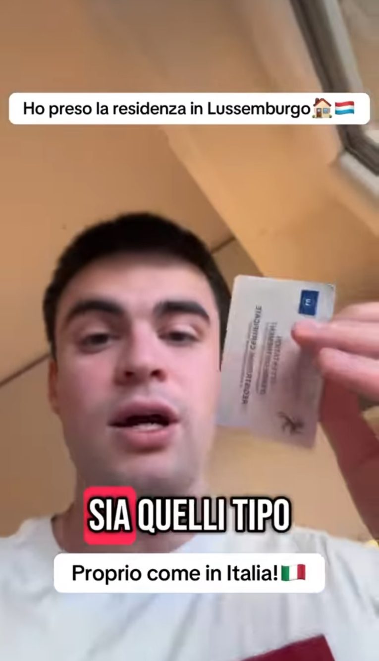 Il nostro connazionale ha ottenuto la residenza in Lussemburgo in cinque minuti