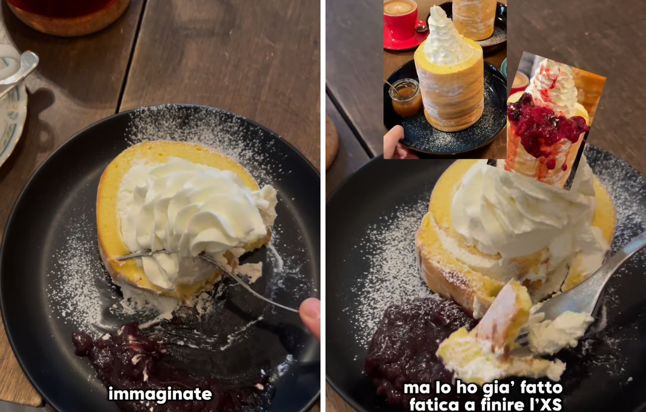 La torta giapponese che ha conquistato la nostra connazionale (a destra la versione L)