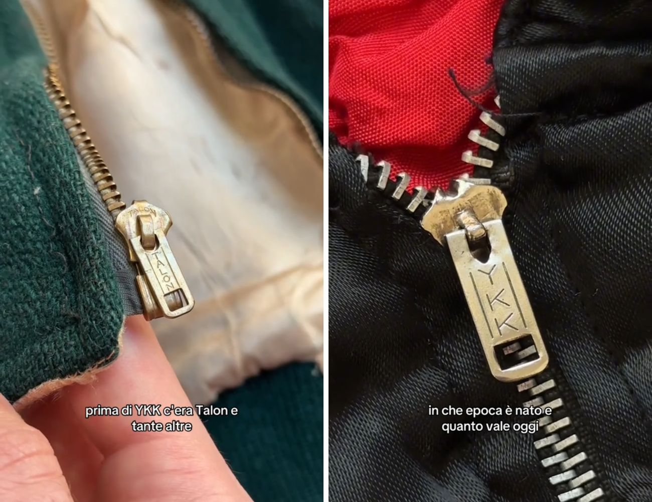 Le zip sono un dettaglio fondamentale per capire se un capo usato è davvero vintage o no.