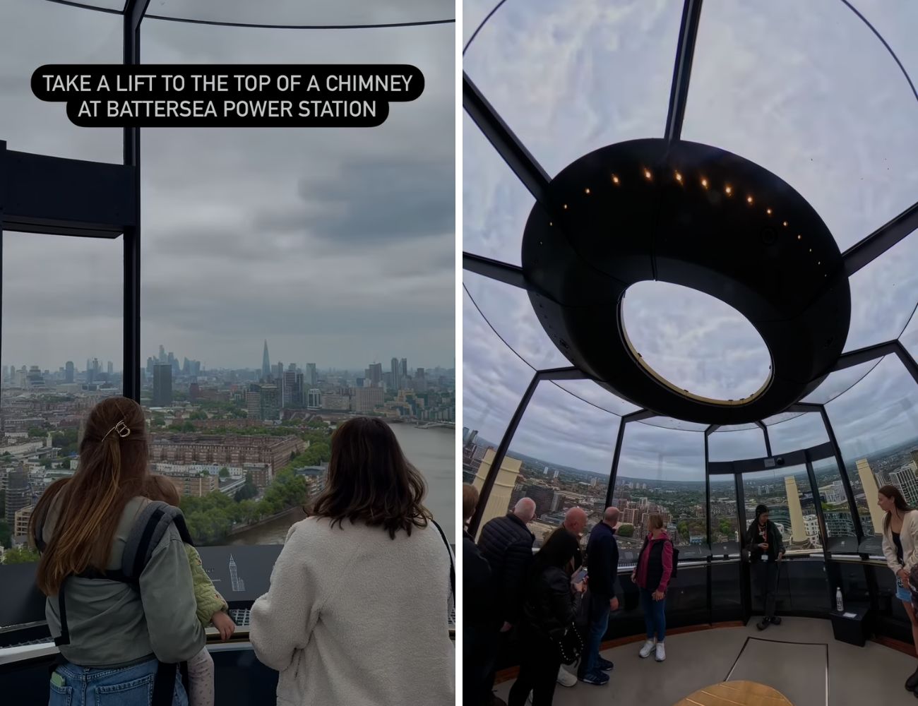 Questo ascensore permette di vedere Londra dall'alto