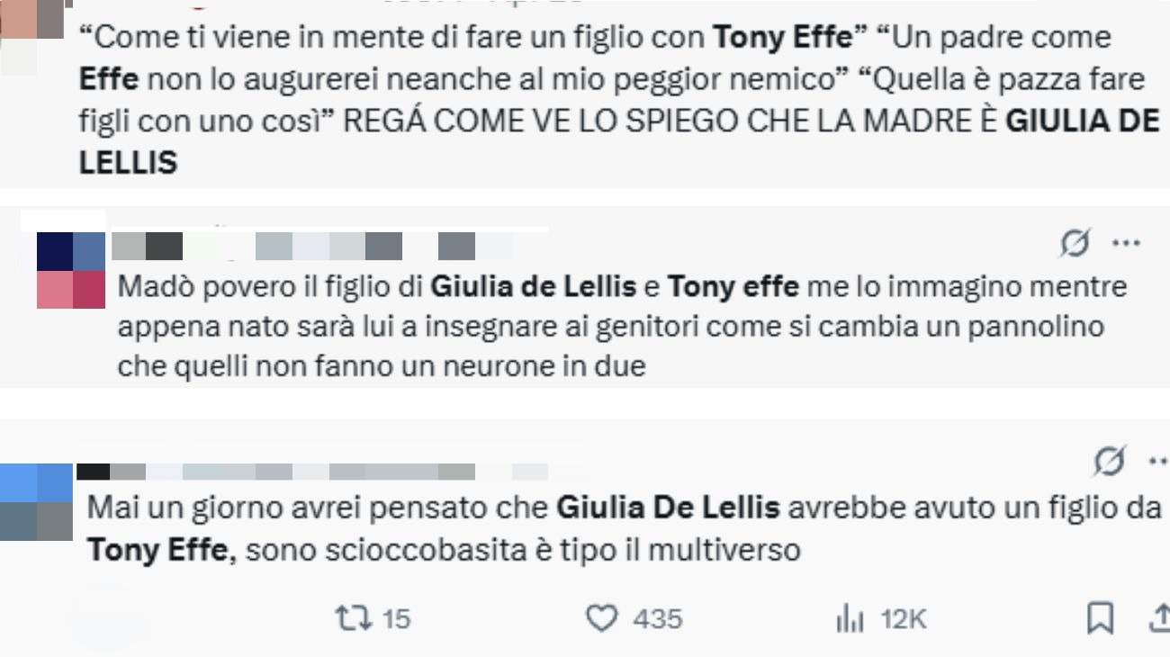Commenti twitter, Effe e De Lellis