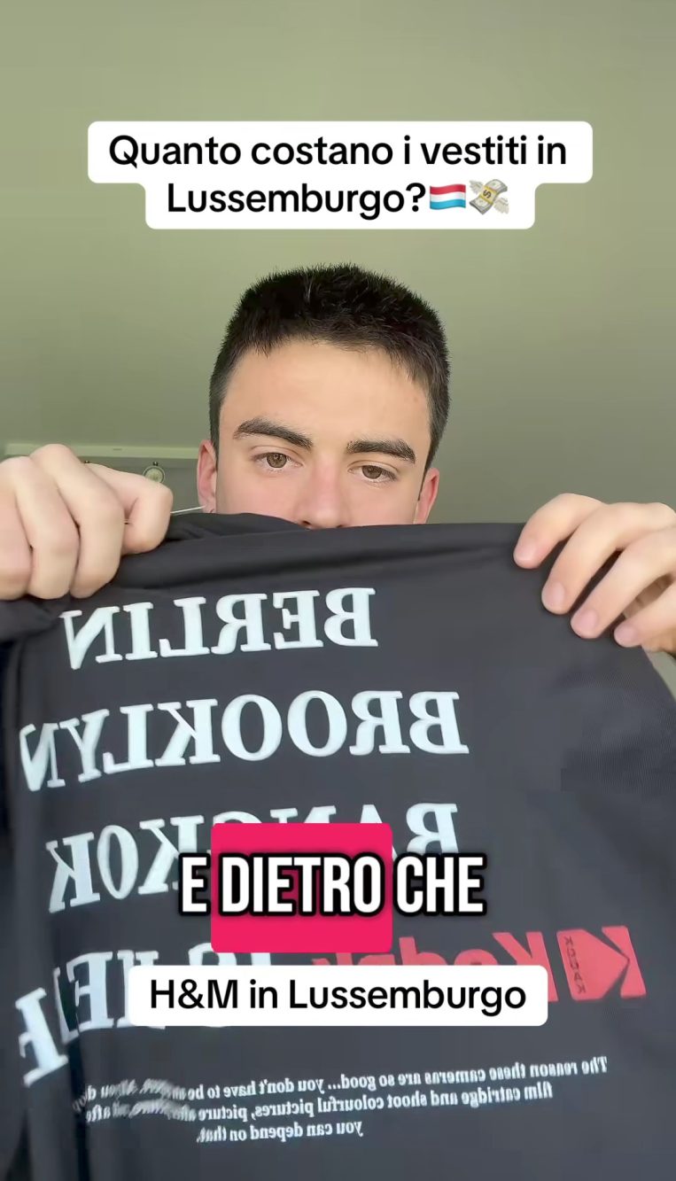 Una t-shirt a Lussemburgo costa 15€, che rapportato allo stipendio medio è oggettivamente poco.