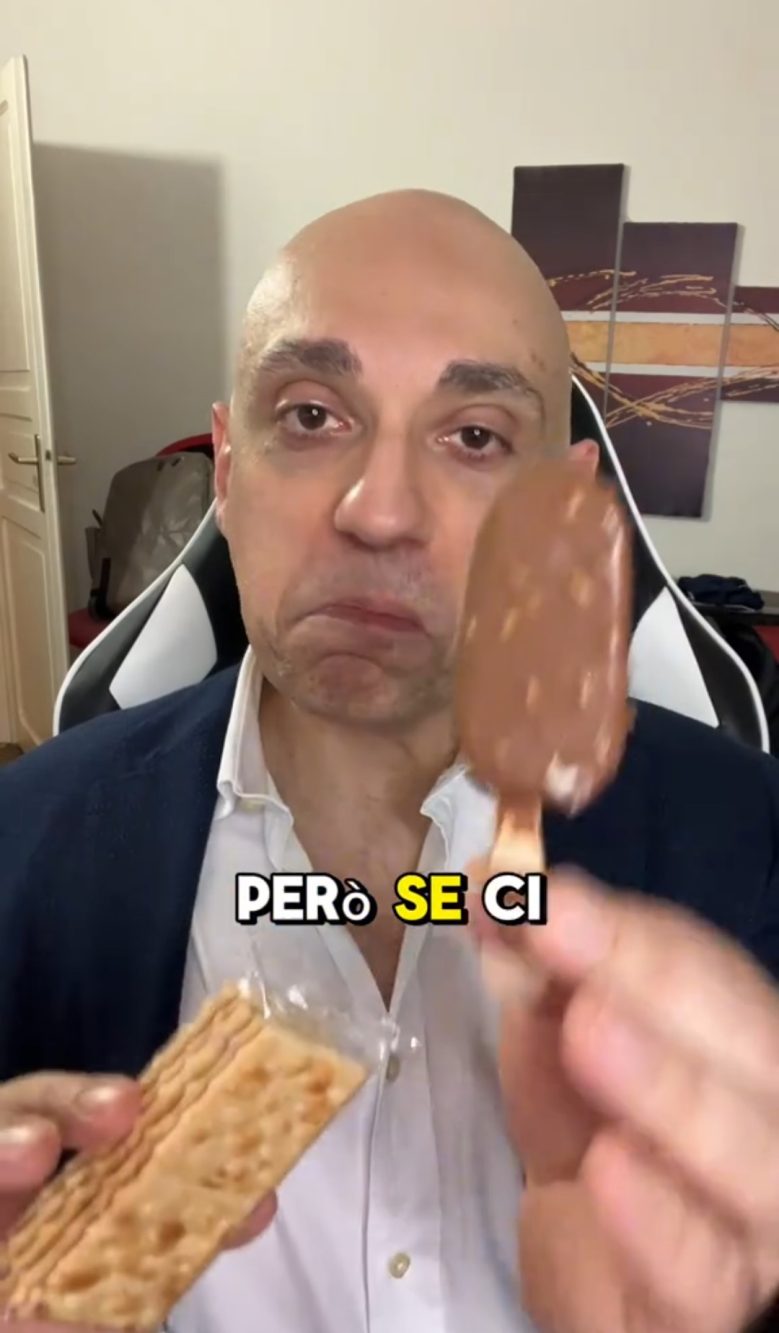 Scopelliti, nutrizionista, ha fatto notare che un pacchetto di cracker e un gelatino hanno le stesse calorie.