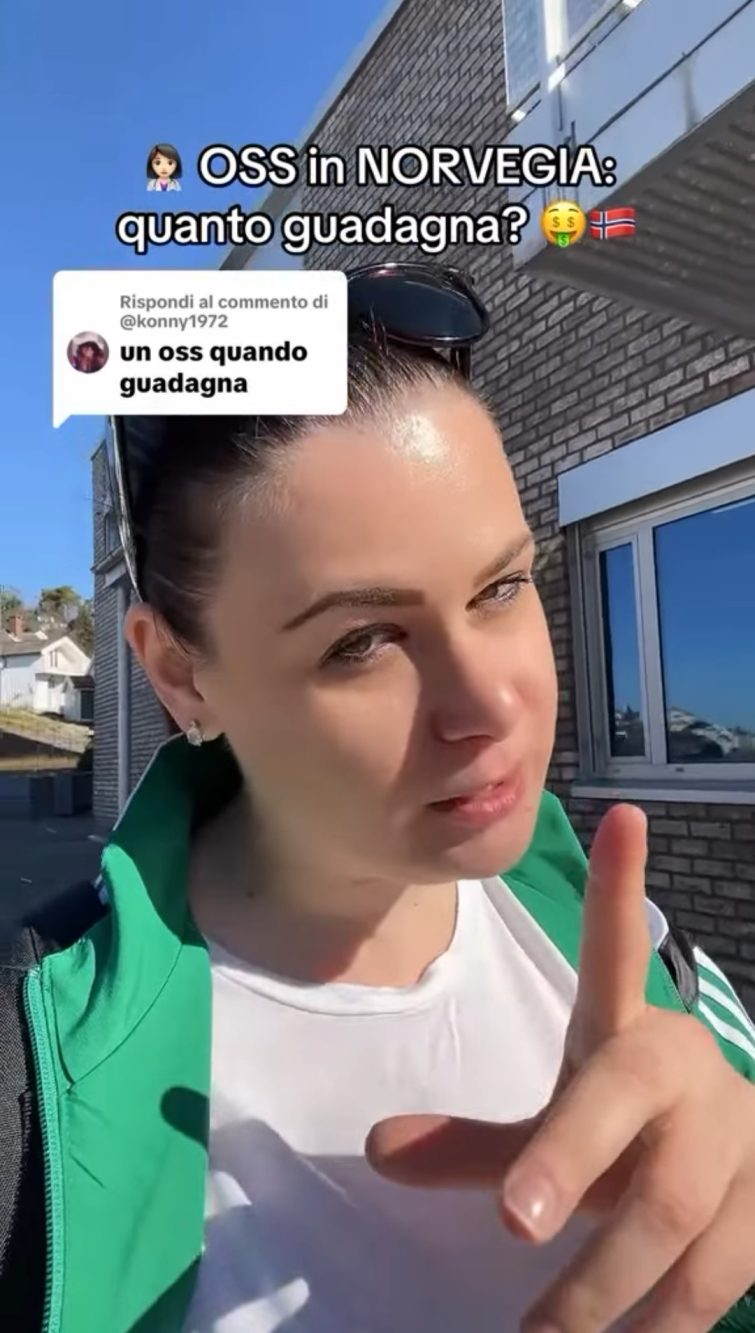 La content creator italiana ha risposto alla domanda relativa ai guadagni di un OSS in Norvegia.