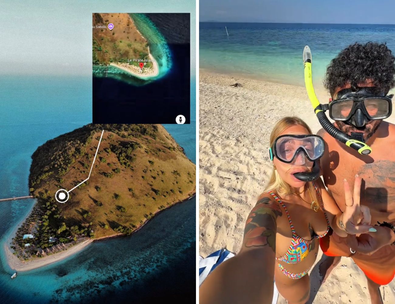 I due italiani hanno dormito su un'isola privata indonesiana pagando 35€ a testa a notte.