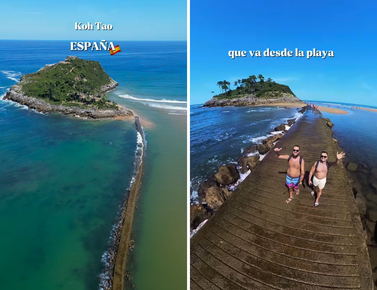 L'isolotto disabitato dei Paesi Baschi somiglia molto ad alcune località della Thailandia.