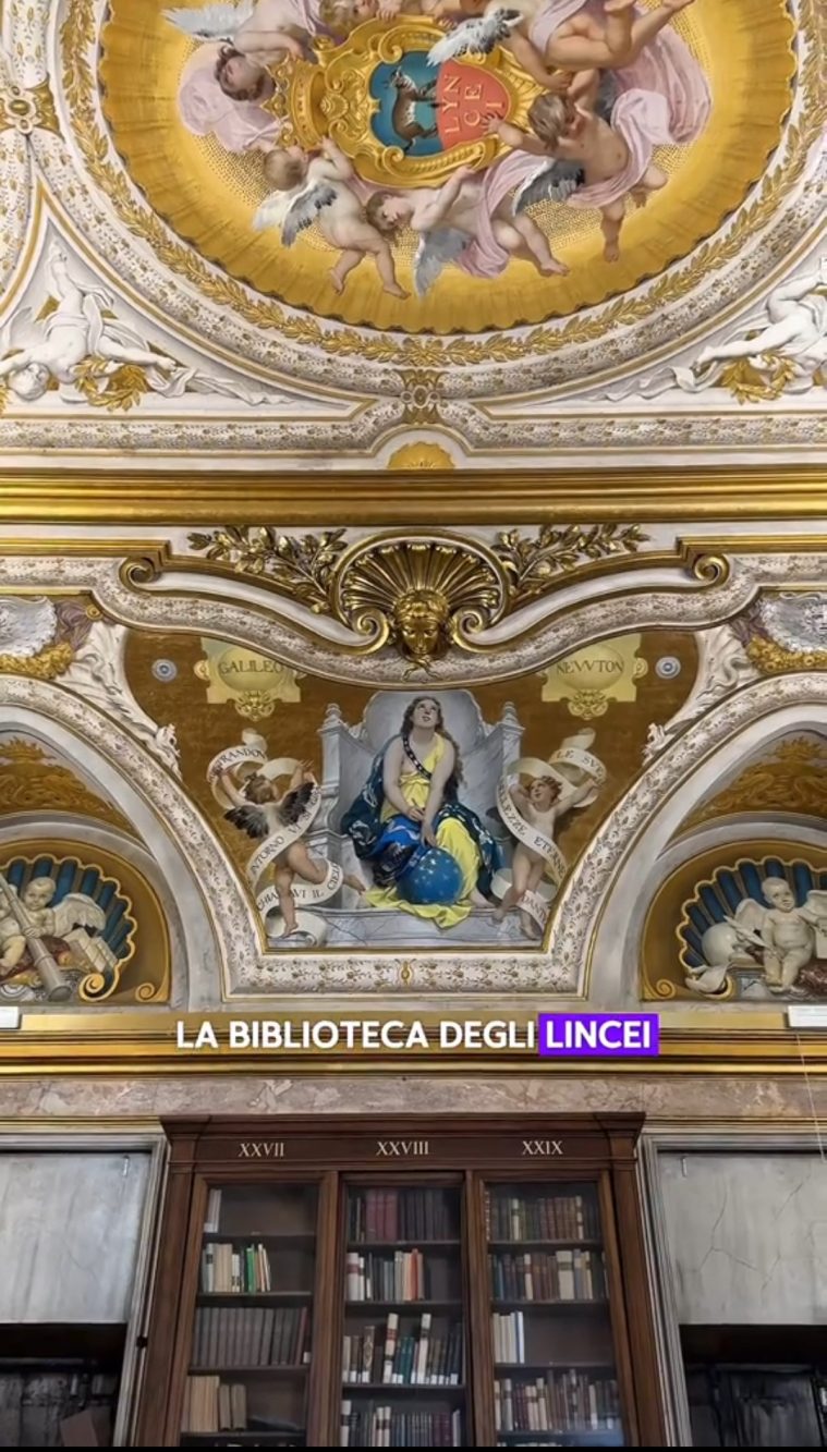 La Biblioteca dei Lincei è uno dei luoghi inaccessibili di Roma dove si potrà entrare gratis dal 24 maggio.