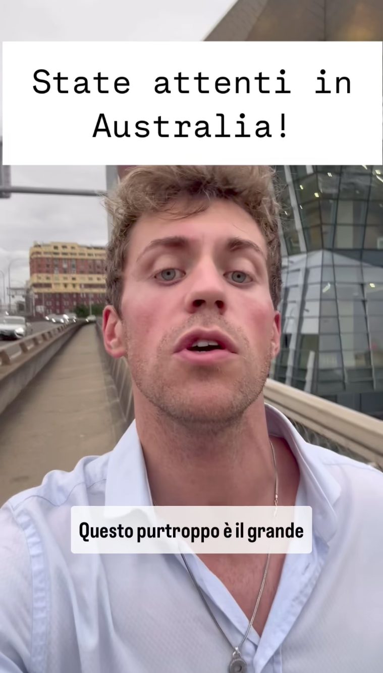 Il content creator italiano @stare_in_australia ha ricevuto multe per l'importo di oltre 900€