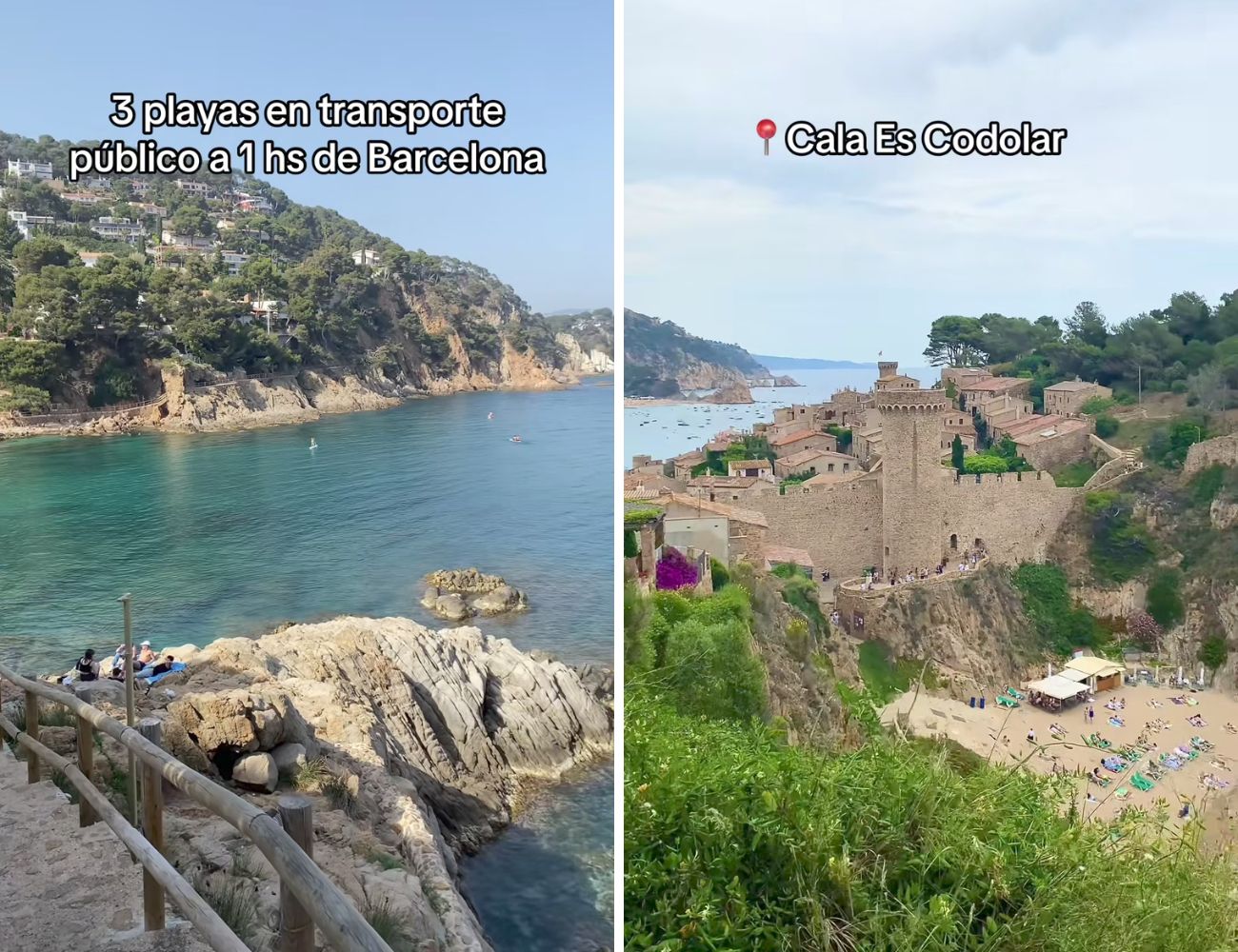 Alcune spiagge che si raggiungono con il trasporto pubblico in un'ora da Barcellona.
