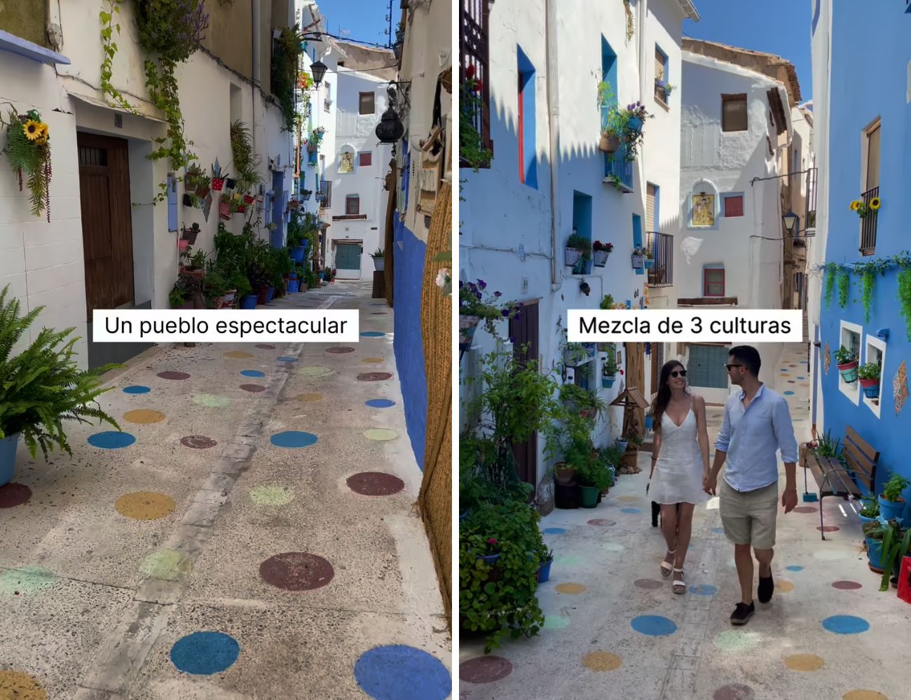 I vicoli stretti blu (e altri colori) sono la caratteristica principale di questo angolo di Spagna.