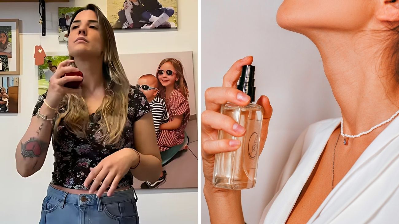 spruzzare il profumo